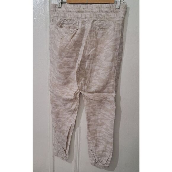 ATHLETA CABO TIDE Linen Jogger Womens Size 4 Pants beige Camouflage Neutral - Picture 6 of 11